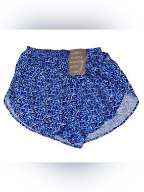 Moving Comfort Blue Patterned Athletic Shorts, M (8-10)
